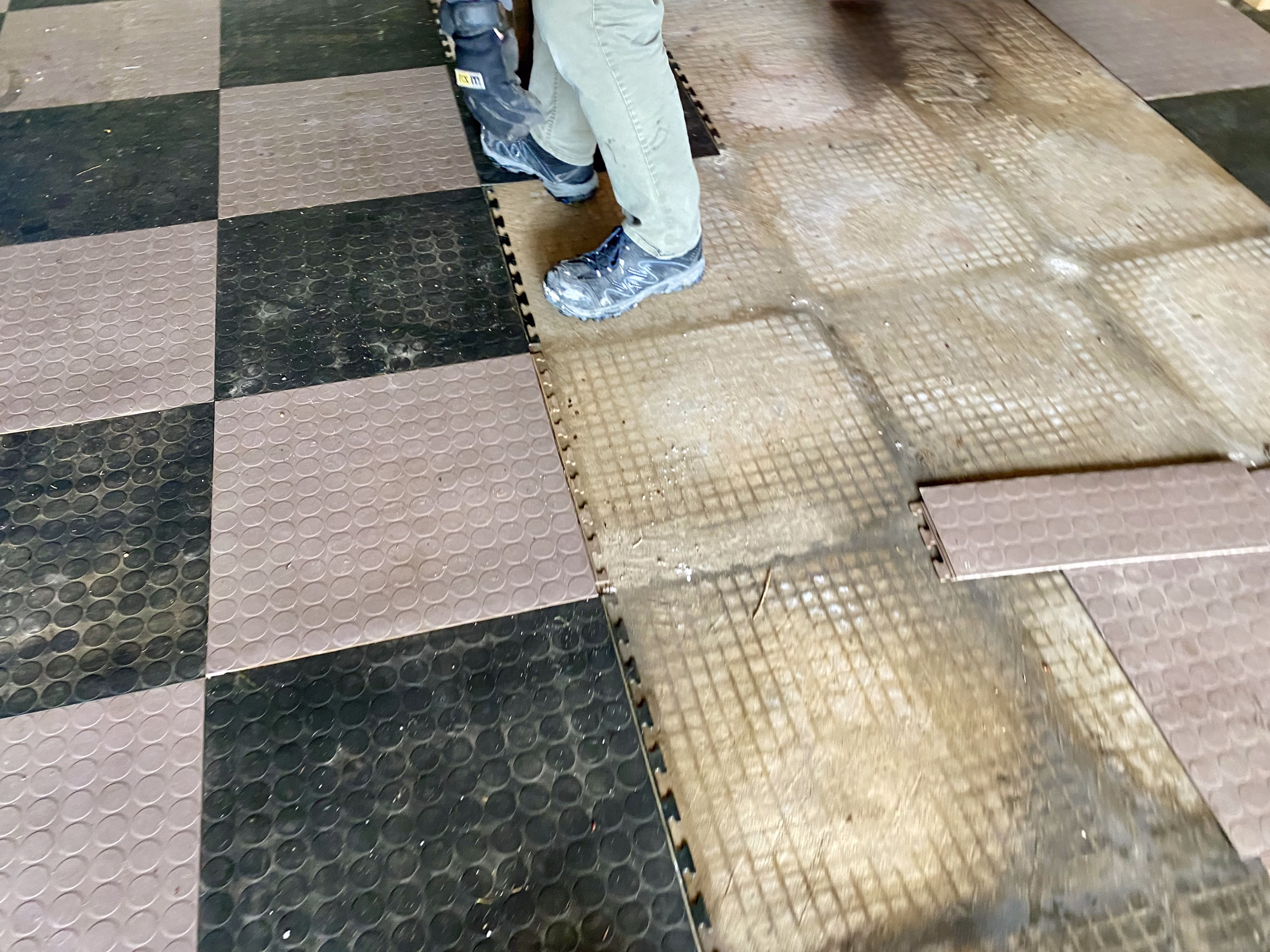 After removing Garage Floor Mats